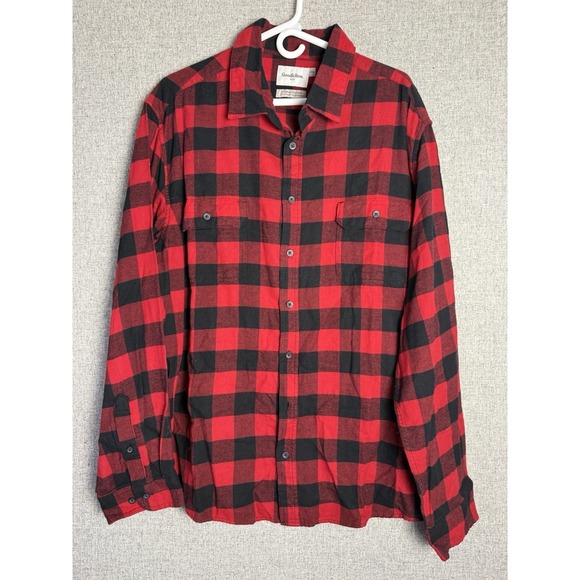 Goodfellow & Co Other - Goodfellow‎ Co Red Black Buffalo Plaid Flannel Button Down Long Sleeve Shirt XXL